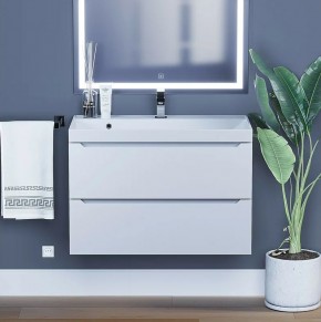 Тумба под раковину Uperwood Tanos 80 см, подвесная, белая матовая в Кунгуре - kungur.ok-mebel.com | фото