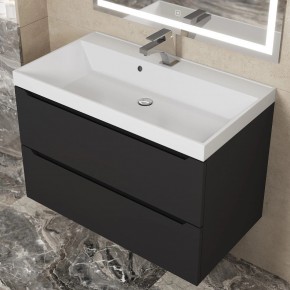 Тумба под раковину Uperwood Tanos 80 см, подвесная, черная матовая в Кунгуре - kungur.ok-mebel.com | фото 11