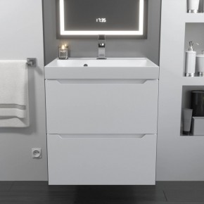 Тумба с раковиной Uperwood Tanos 50 см, подвесная, белая матовая в Кунгуре - kungur.ok-mebel.com | фото 10