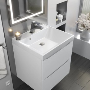 Тумба с раковиной Uperwood Tanos 50 см, подвесная, белая матовая в Кунгуре - kungur.ok-mebel.com | фото 9
