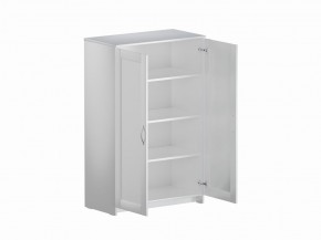 Тумба СИРИУС двухдверная высокая, цвет белый в Кунгуре - kungur.ok-mebel.com | фото 3