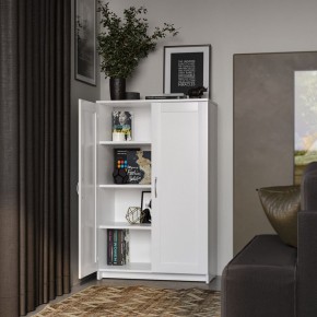 Тумба СИРИУС двухдверная высокая, цвет белый в Кунгуре - kungur.ok-mebel.com | фото 4