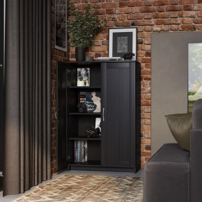 Тумба СИРИУС двухдверная высокая, цвет Дуб Венге в Кунгуре - kungur.ok-mebel.com | фото 4
