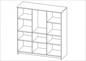 Тумба СИРИУС трехдверная с одним ящиком, цвет белый в Кунгуре - kungur.ok-mebel.com | фото 3