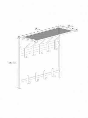 Вешалка-полка Торонто 22 в Кунгуре - kungur.ok-mebel.com | фото 3