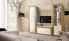 Витрина 1-ств. для посуды  Тиффани Premium слоновая кость/золото (ТФВ3-1С(П) в Кунгуре - kungur.ok-mebel.com | фото 2