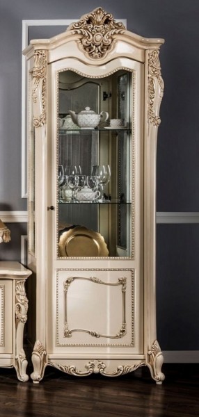 Витрина одностворчатая Джоконда (крем) в Кунгуре - kungur.ok-mebel.com | фото 2