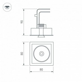 Встраиваемый светильник Arlight CL-SIMPLE-S80x80-9W Warm3000 (BK, 45 deg) 028149 в Кунгуре - kungur.ok-mebel.com | фото 9