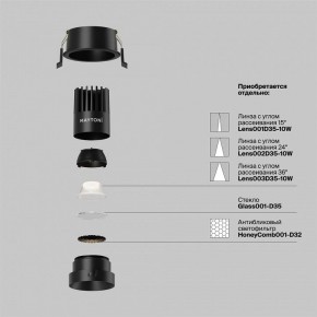 Встраиваемый светильник Maytoni Dip DL115-10W-4K-B в Кунгуре - kungur.ok-mebel.com | фото 3
