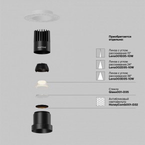 Встраиваемый светильник Maytoni Dip DL120-10W-2.7K-TRS-B в Кунгуре - kungur.ok-mebel.com | фото 3