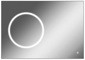 Зеркало Eclipse 100 black с подсветкой Sansa (SE1032Z) в Кунгуре - kungur.ok-mebel.com | фото