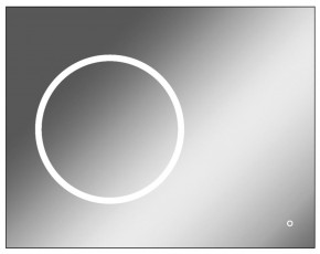 Зеркало Eclipse 90 black с подсветкой Sansa (SE1031Z) в Кунгуре - kungur.ok-mebel.com | фото